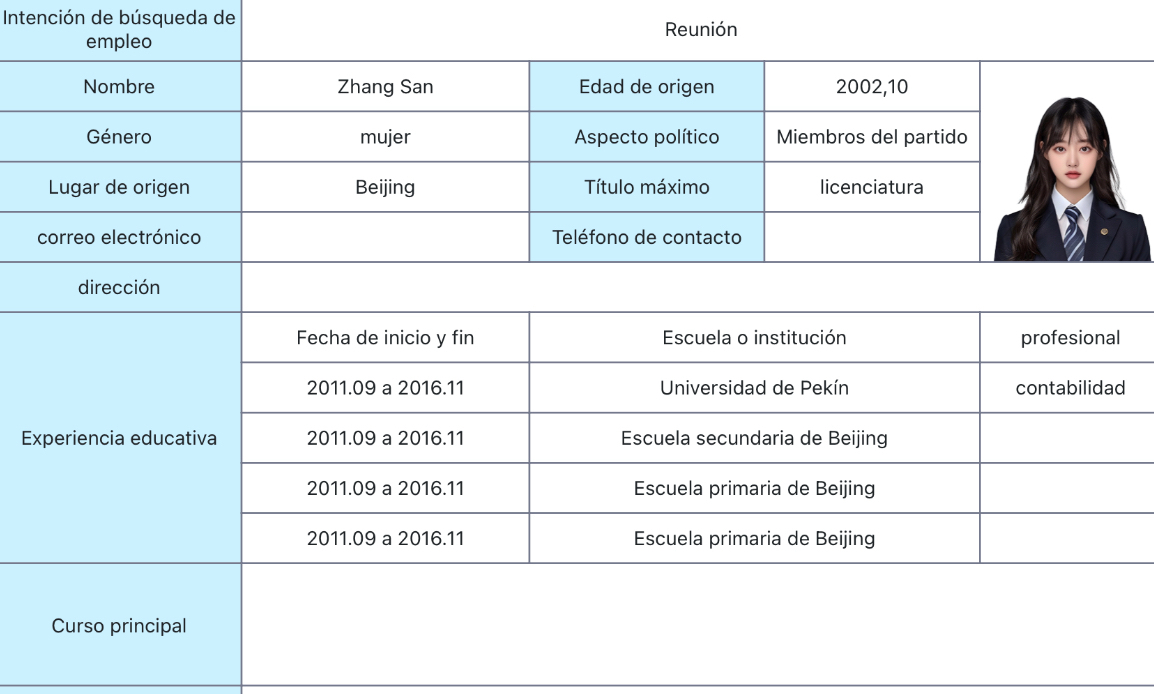 Currículum contable 1